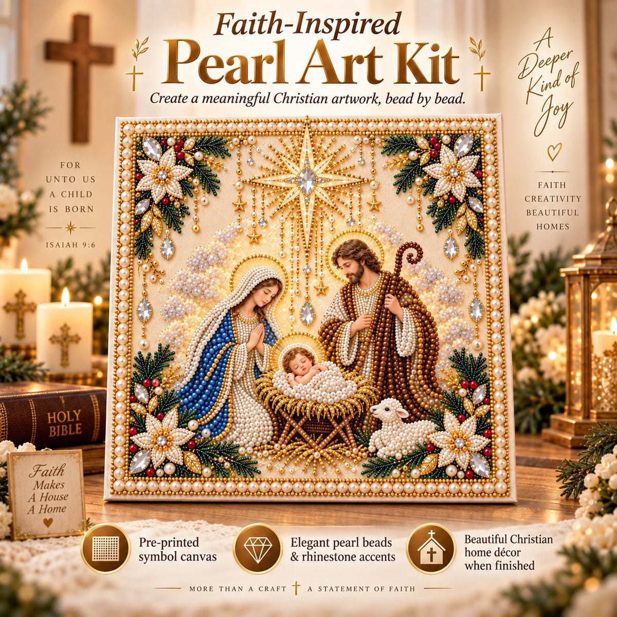 DIY Christian Pearl Artwork Kit