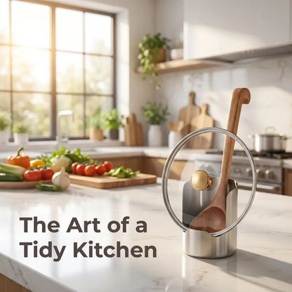 🍳Thickened Stainless Steel Utensil Organizer – Rust Resistant & Easy Clean