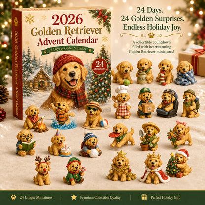 🔥last Day 49%-🐕🎄2026 Golden Retriever Advent Calendar