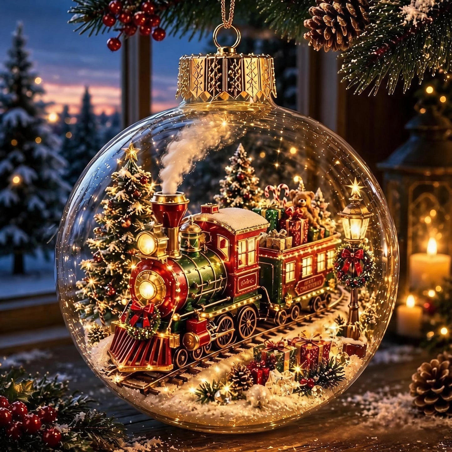 🎄Light Up Christmas Diorama Ornamen – A Magical Mini Winter Wonderland for Your Holiday Home