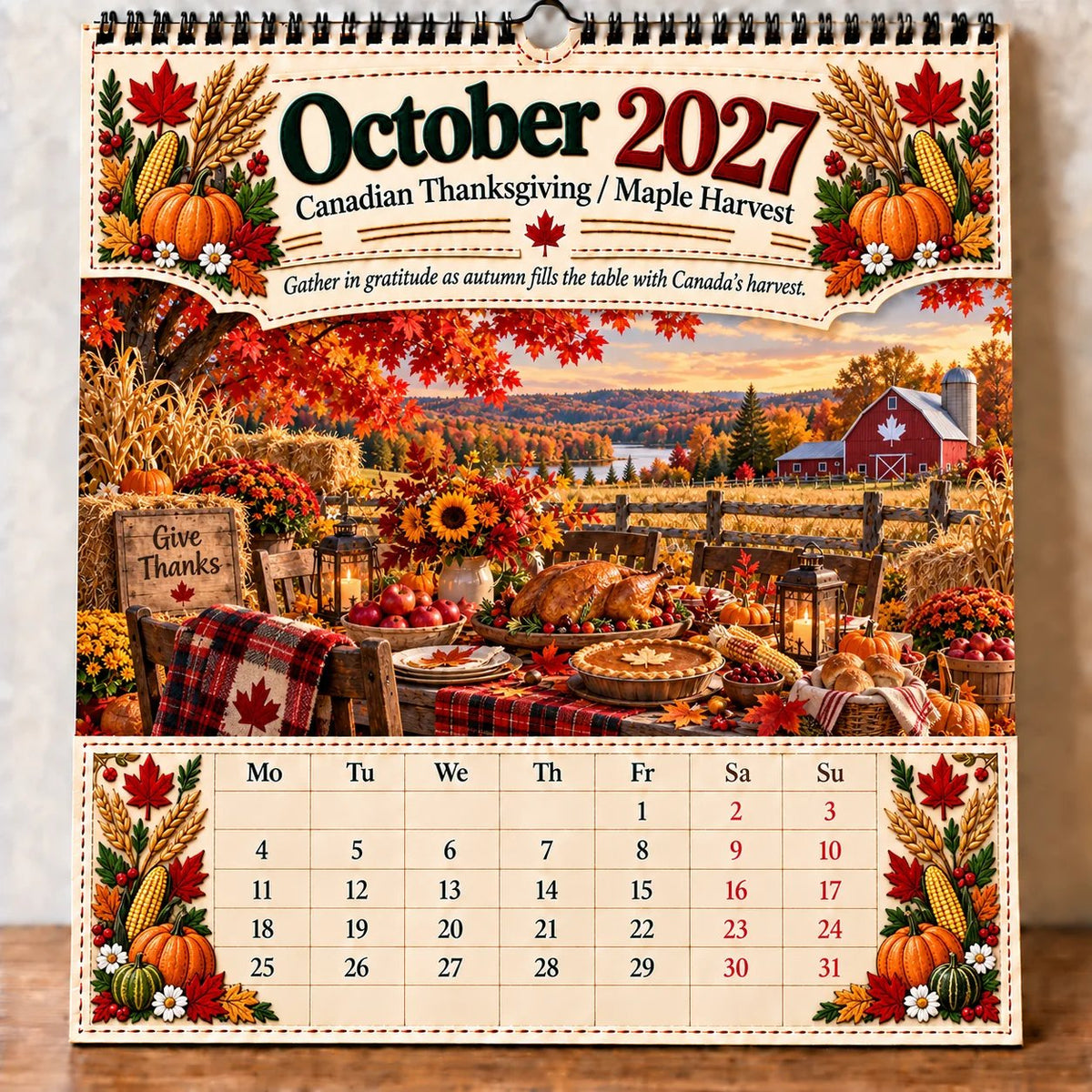 🔥LAST DAY 50% OFF - 🇨🇦🍁 2027 Canada 160th Anniversary Wall Calendar 🍁🇨🇦