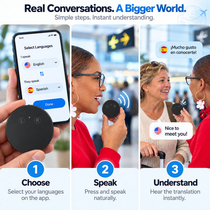 ⏳ Last day! 50% OFF – 🗣️Portable Wireless AI Language Translator