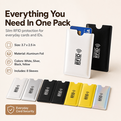 🔒💳 Metallic RFID Blocking Credit Card Sleeve