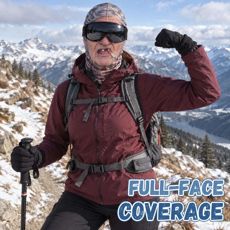 🤣 Funny Realistic Face Balaclava | Hilarious Ski & Snowboard Resort Party Mask, Winter Slopes Group Gear