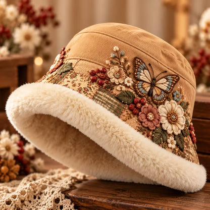 🌸 Women’s Cozy Plush-Lined Winter Bucket Hat – Floral & Animal Designs (📦Buy 2 Free Shipping)