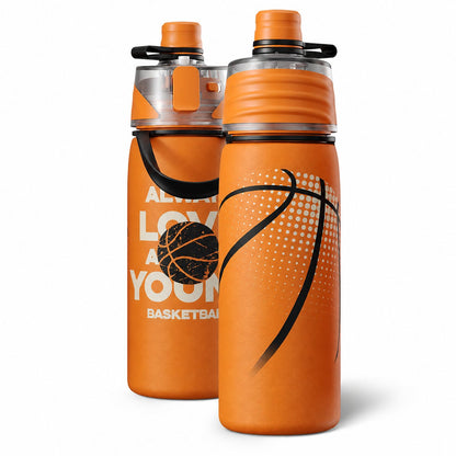 🏀 Basketball Gift Sale 49% OFF - Outdoor portable large-capacity spray sports water bottle