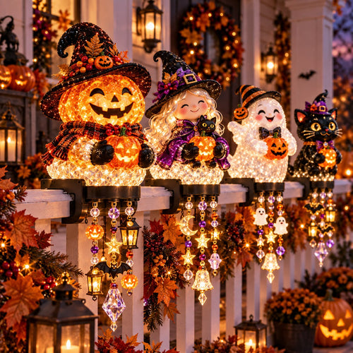 ⏰ LAST DAY 49% OFF -🎃 Halloween Porch Magic Cascade Railing Lights