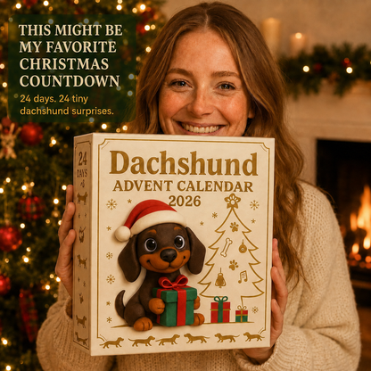 💕Last Hour 50% Off-🐶3D 2026 Dachshund Advent Calendar Blind Box
