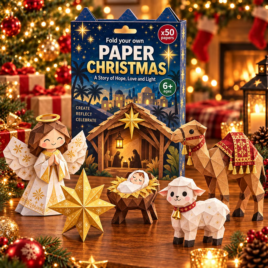 Christmas Story Paper Christmas craft theme with Nativity scene