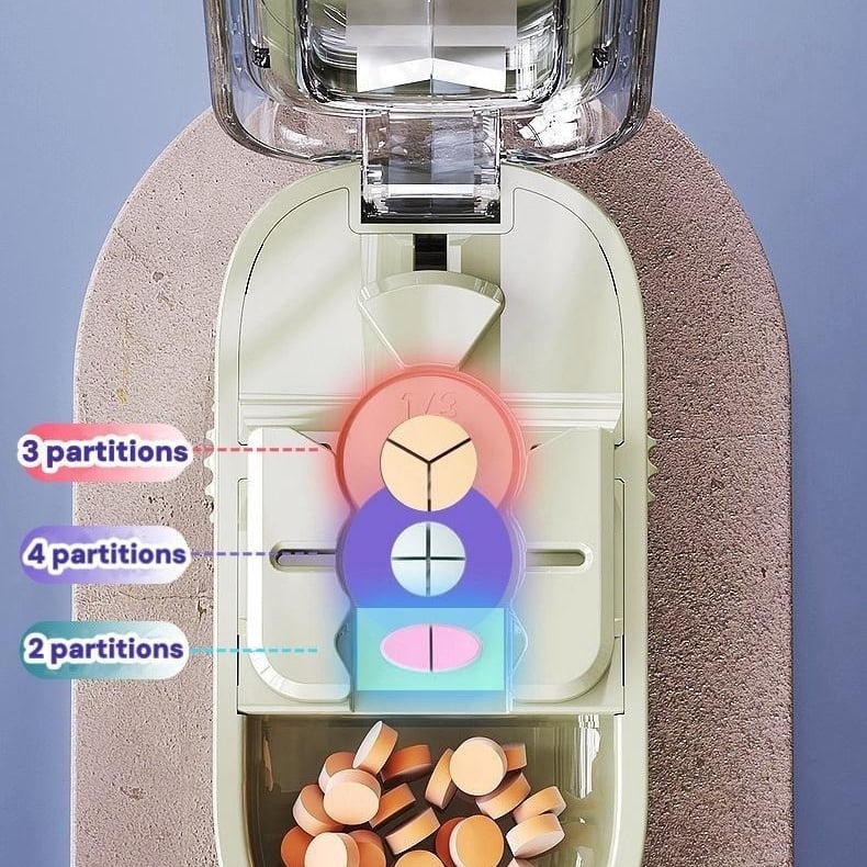 24-Hour Flash Deal⏰Upgrade-Designed Compact 3-in-1 Pill Splitter Organizer