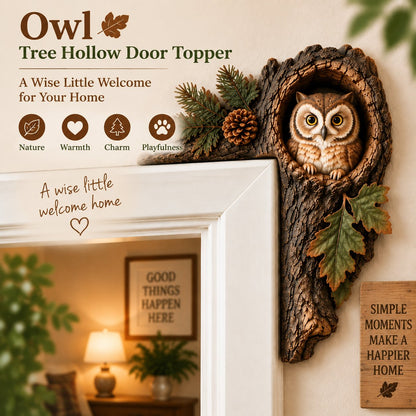 🔥LAST DAY 50% OFF -🐿️ 3D Chipmunk Tree Hollow Door Topper