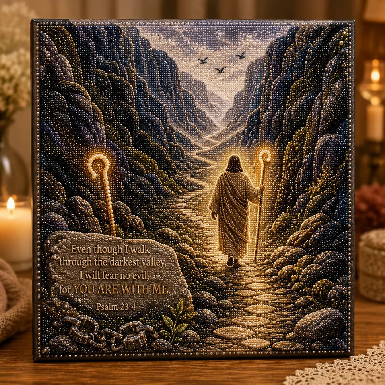 🌿Garden of Faith 3D Pearl Art Kit – Christian Scripture DIY Decor 🙏