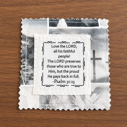 Pocket Prayers Fabric Panel – Create Meaningful Scripture Keepsakes With Bible Verse Fabric Squares 🙏✨