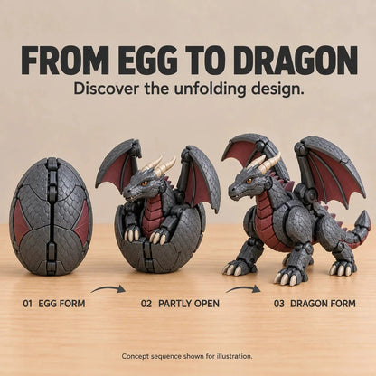 🔥Last Day 49% OFF🔥🐉Transformable Guardian Dragon Egg — A highly detailed, transformable dragon-shaped collectible figure