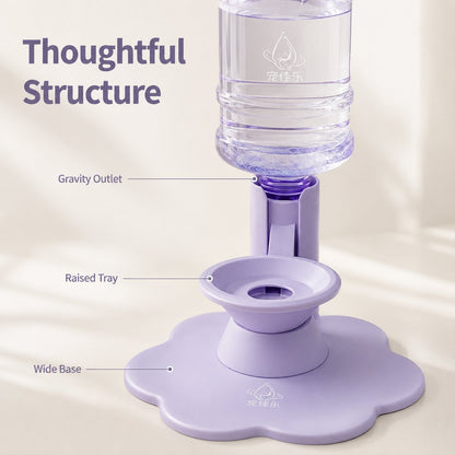 Gravity Pet Water Dispenser Stand - Spill-Proof