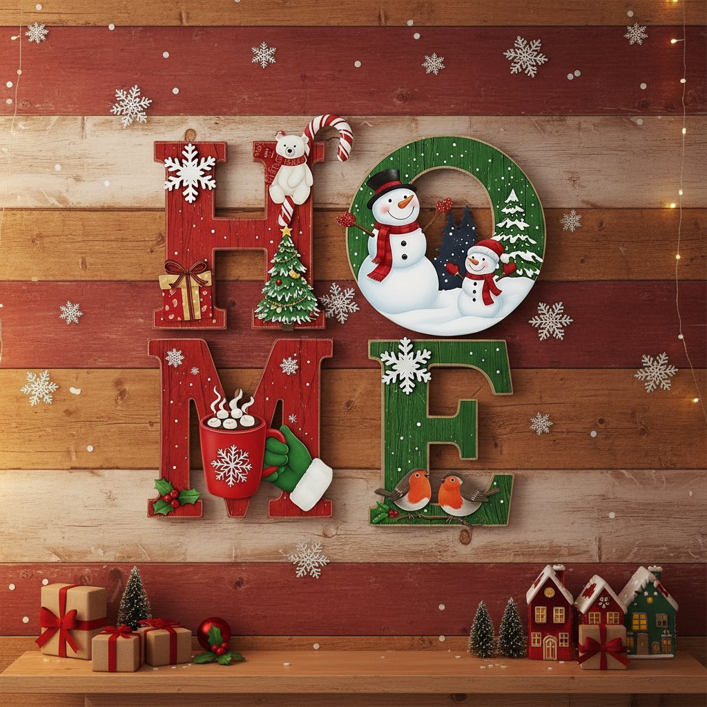 🔥Most Popular in 2026🎄Heritage Christmas Holiday Wooden HOME Sign