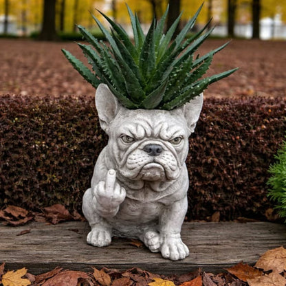 🐶 Limited-Time 58% OFF - Grumpy French Bulldog Planter (Plants not included)