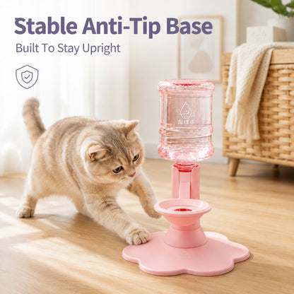 Gravity Pet Water Dispenser Stand - Spill-Proof