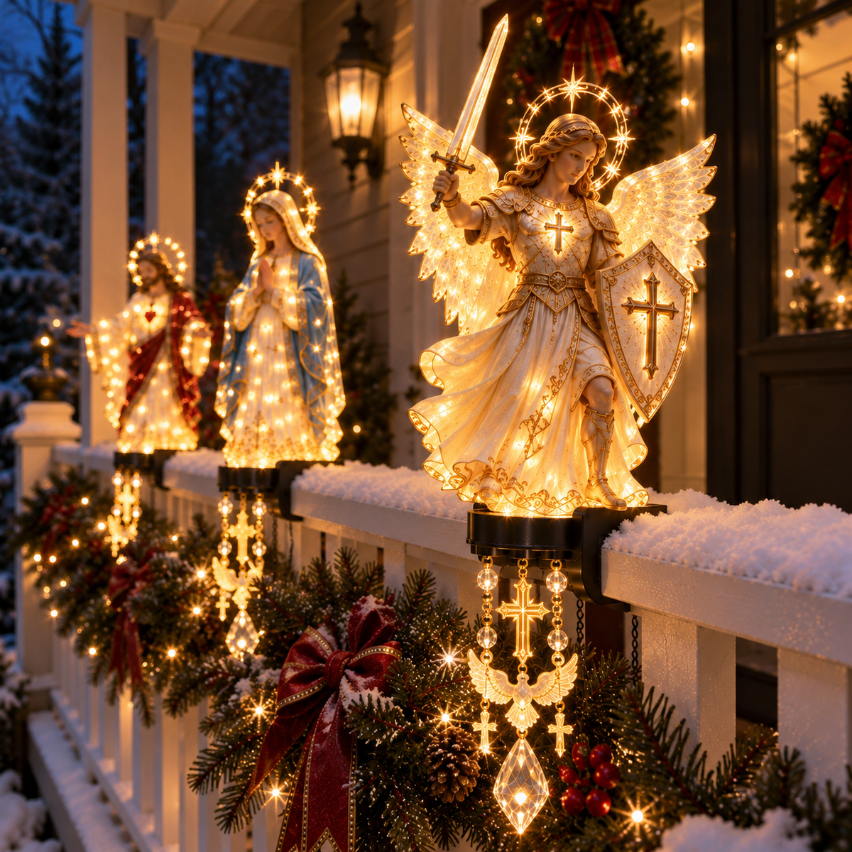 ⏳ Last Day 49% OFF –✨ Christmas Sacred Jesus/Virgin Mary Balustrade Light