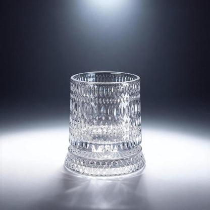Luxury 360° Spinning Crystal Glass – Star-Cut Stress Relief Whiskey & Wine Glass