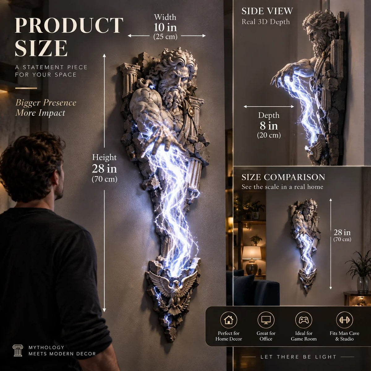 Limited Stock 49% OFF  ⚡🌊 Mythological Sculpture Wall Lamp Collection 🏛✨