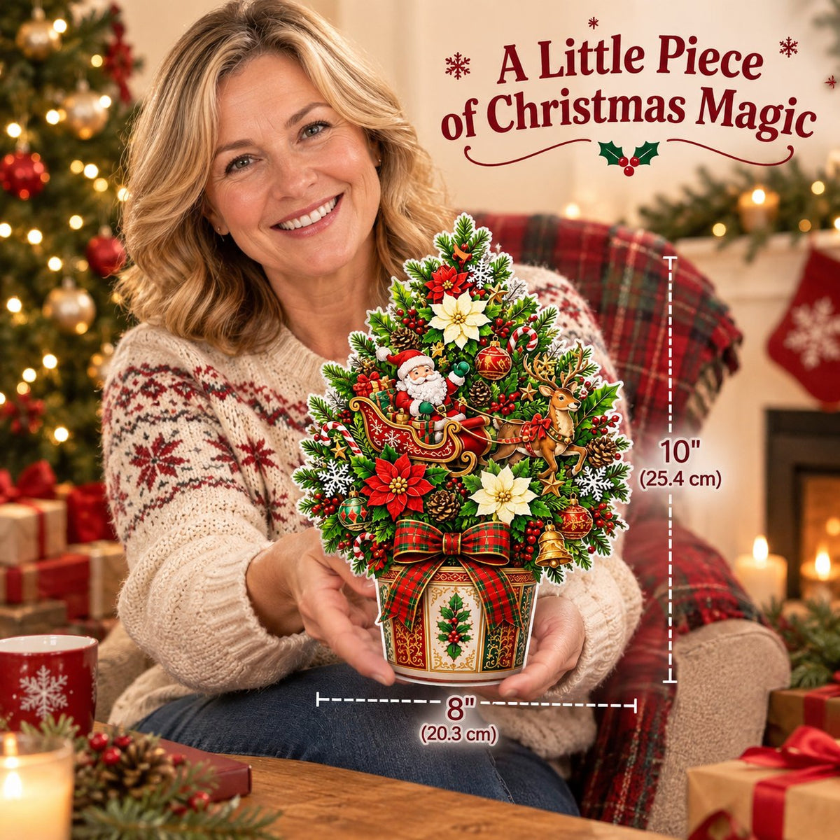 🌲 Pop-Up 3D Christmas Tree Card ✨ Turns Into Freestanding Festive Table Decor