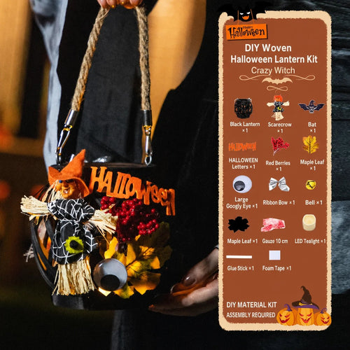 🔥HOT SALE🔥🎃DIY Light-Up Halloween Trick-or-Treat Basket Kit👻 Let Kids Create the Basket They’ll Proudly Carry on Halloween Night! ✨
