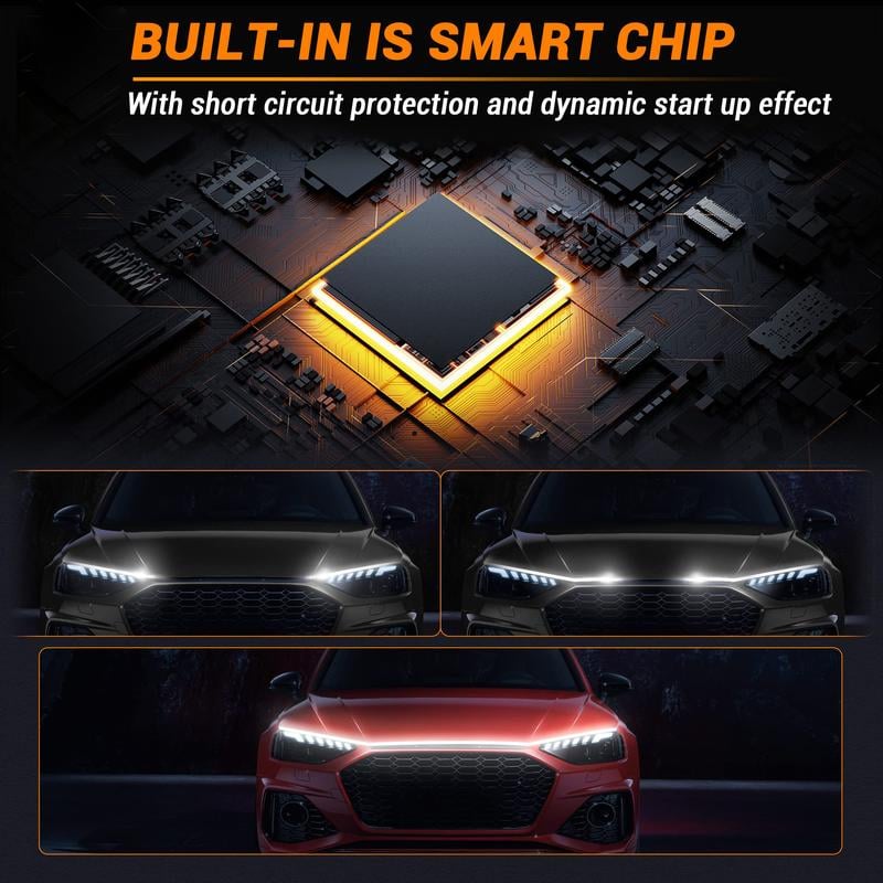 🔥HOT SALE 49% OFF🔥🚗High Brightness Automotive Hood Gap LED Strip - Ambient Lighting Package