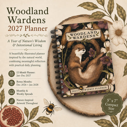 🌙Woodland Wardens 2027 Nature-Inspired Planner 🌿🦊–A Year of Nature's Wisdom & Intention