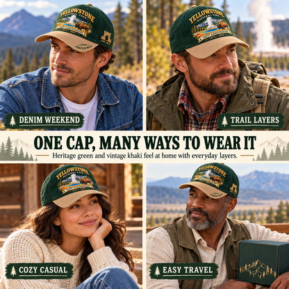 ⏳ Last Day 49% OFF – 🦬Yellowstone National Park 155th Anniversary Classic Cap