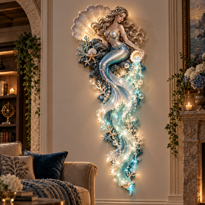 🔥 Limited Quantity 50% OFF | 🌊✨ Enchanted Ocean Legends™ Lighted Wall Art Collection 🐋🧜‍♀️