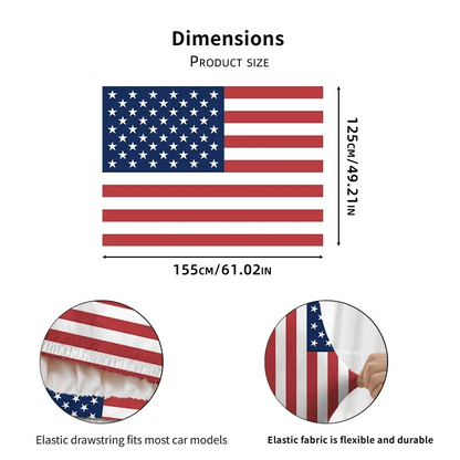 🔥65K+ Sold American Eagle Car Hood Flag Cover 🇺🇸🦅 No Glue, No Tools, Install in 1 Minute 🚗