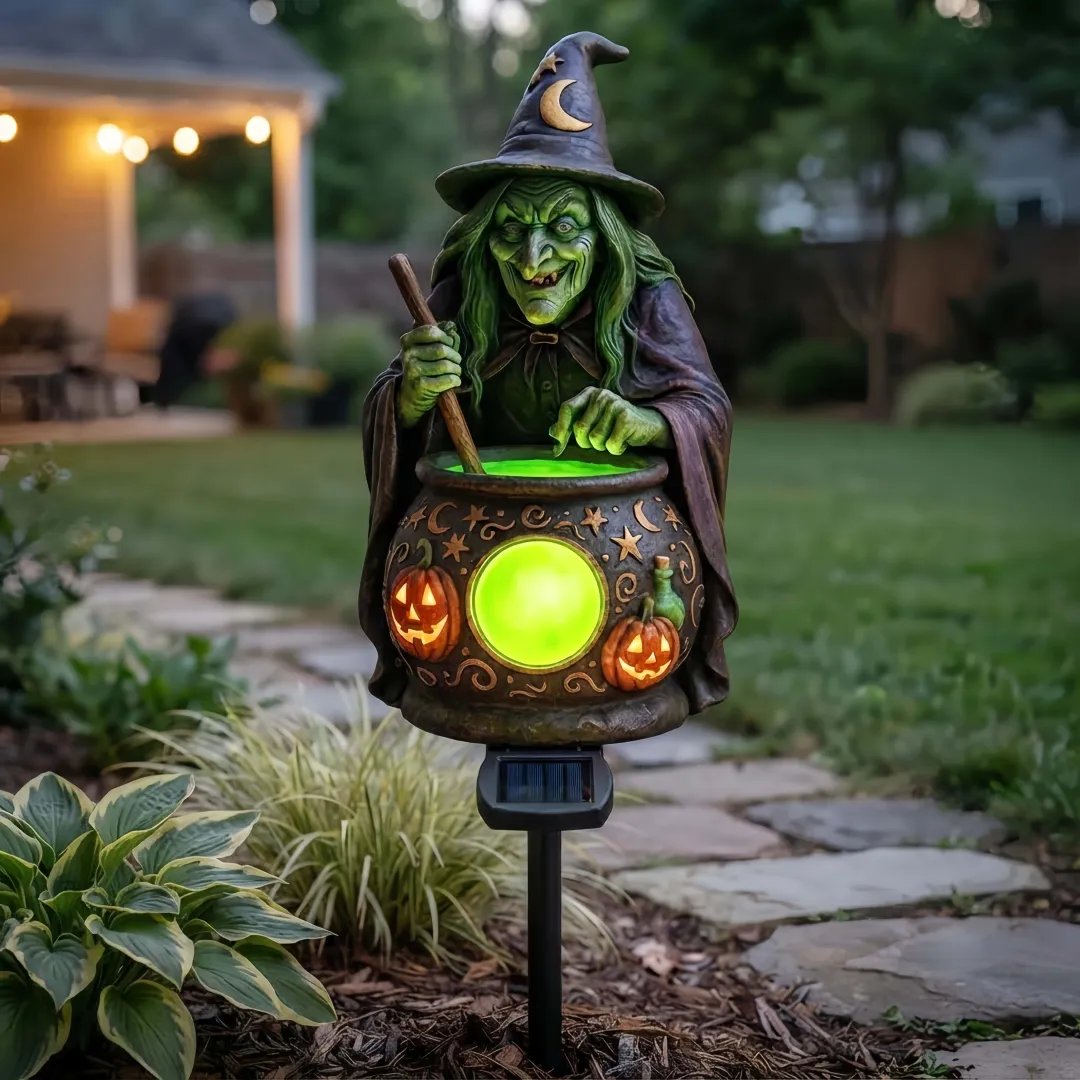 🧙🧪Solar Witch's Cauldron LED Garden Stake Light
