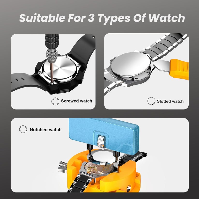 ⌚ All in One Watch Battery Replacement Kit Professional Repair Tool Set Easy DIY Fix