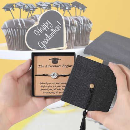 Graduation Bracelet Gift Set with Cap Box