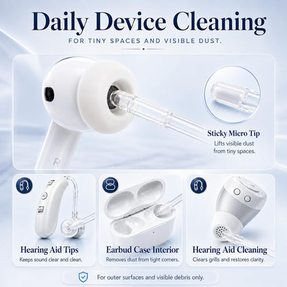 👂 Sticky Ear Cleaning Sticks – Reusable Adhesive Ear Picks, Soft Swabs for Gentle Ear Care