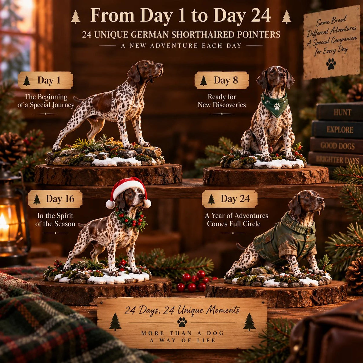 🐾 German Shorthaired Pointer Advent Calendar – 24-Day Advent Calendar