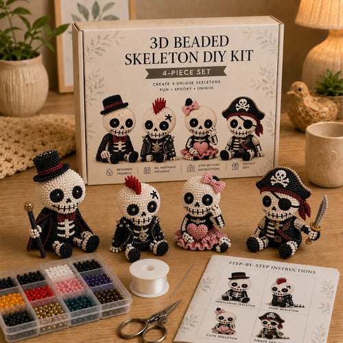 ⏳Limited-time 49% off🏆 💀 3D Beaded Skeleton DIY Kit