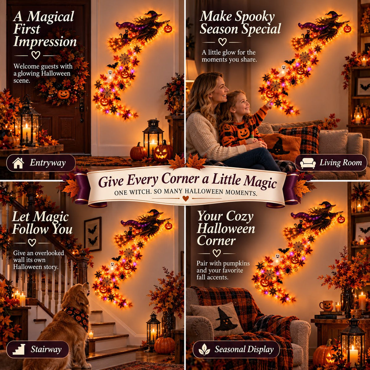 ⏰ LAST DAY 49% OFF -🎃 Halloween Magic Trail Wall Light Collection