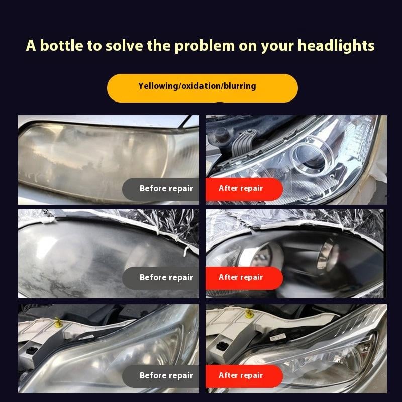 🚘Automotive Headlamp Restoration Fluid Kit