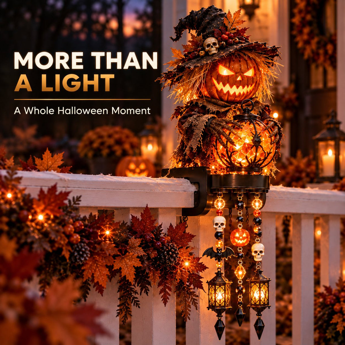 ⏰ LAST DAY 49% OFF - 🎃 Halloween Character Glow Cascade Railing Lights