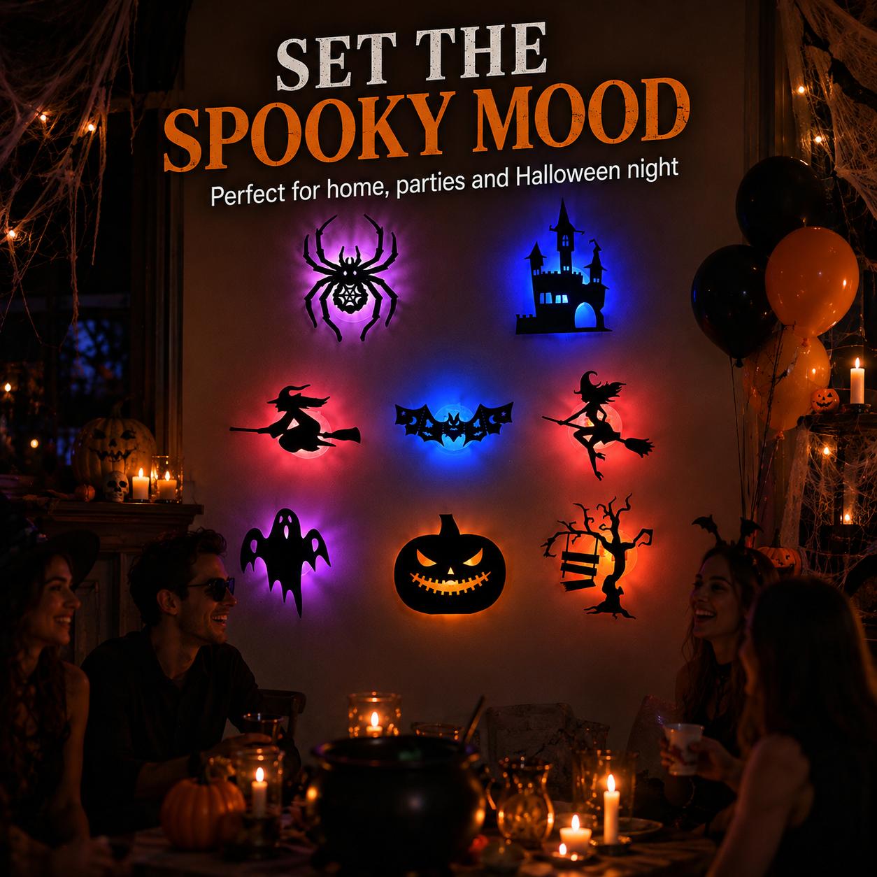 🎃 Halloween Flash Sale 50% OFF – LED Silhouette Wall Light Stickers
