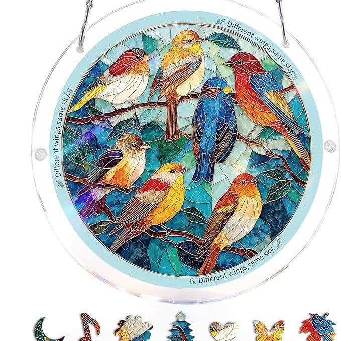 🔥LAST DAY SPECIAL PRICE☀️🛍️Acrylic Jigsaw Puzzle Suncatcher