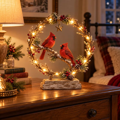 ⏳ Last Day 49% OFF –🐦Lighted Cardinal Tabletop Decor