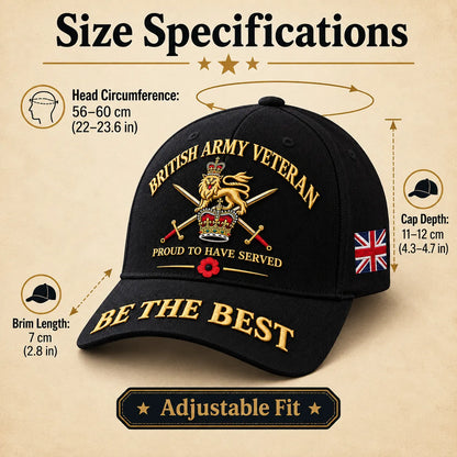 ⏳ Last Day 50% OFF-🎖️ British Army Veteran Cap – Proud to Have Served