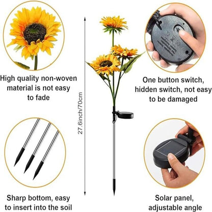 🌻Mother's Day Sale 49% OFF🌞Solar LED Sunflower Garden Lights-29.6inch/74cm