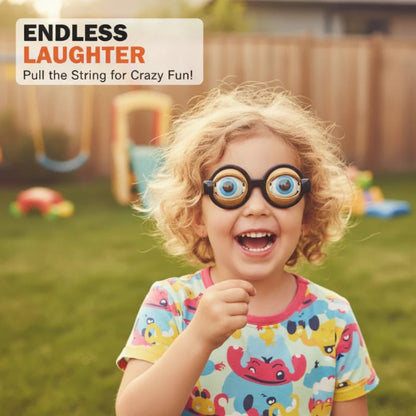 👀 Kids Pull-String Blinking Crazy Glasses - Party Prank Prop for Non-Stop Laughter 🎉
