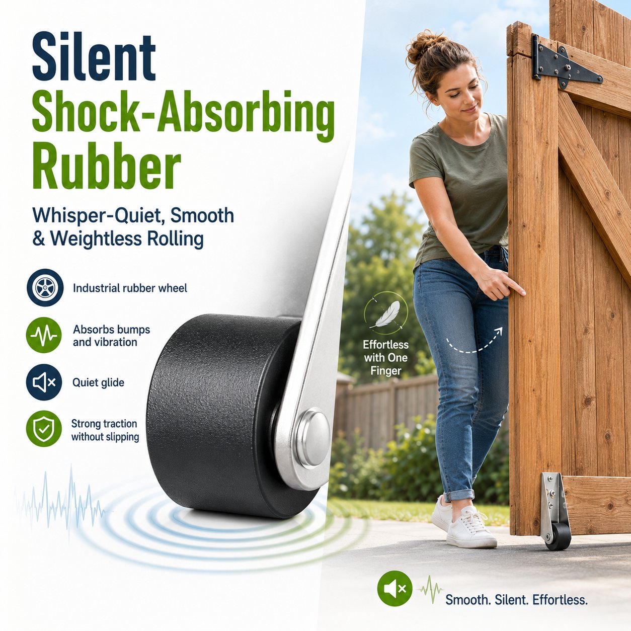 🔧 Heavy-Duty Gate Support Wheel – Anti-Sag Fence Repair Roller for Smooth, Easy Gate Movement ✨