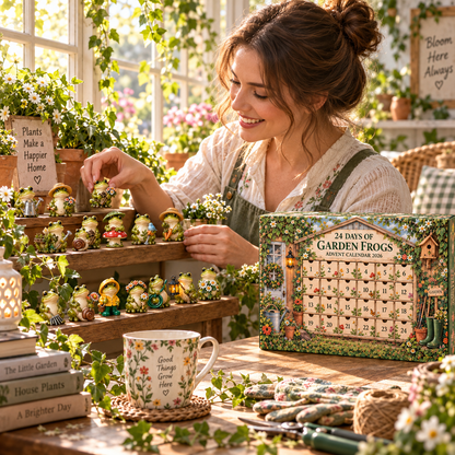 🐸 Garden Frog 24-Day Countdown Calendar – 24 Unique Little Frog Friends & Garden Surprises for Every December Day