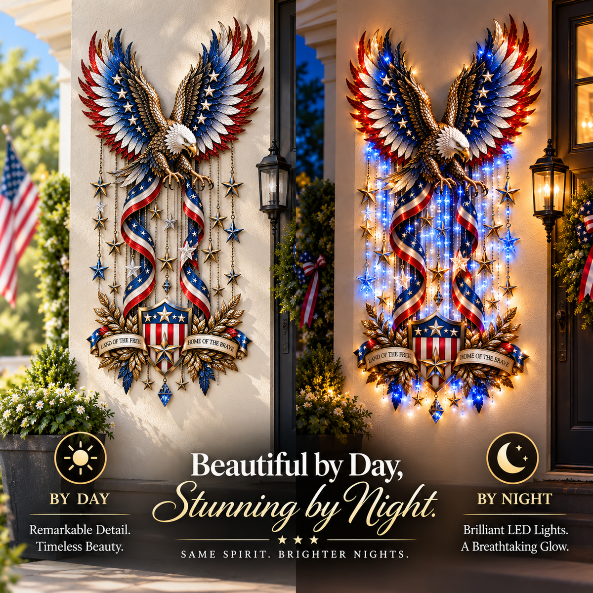 ✨Last Day 49% OFF-🦅American Eagle Glory Waterfall Light